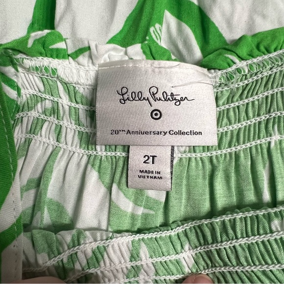 LILLY PULITZER TODDLER GIRLS GREEN WHITE BOOM BOOM ONE PIECE ROMPER SIZE 2T NEW - Picture 9 of 13